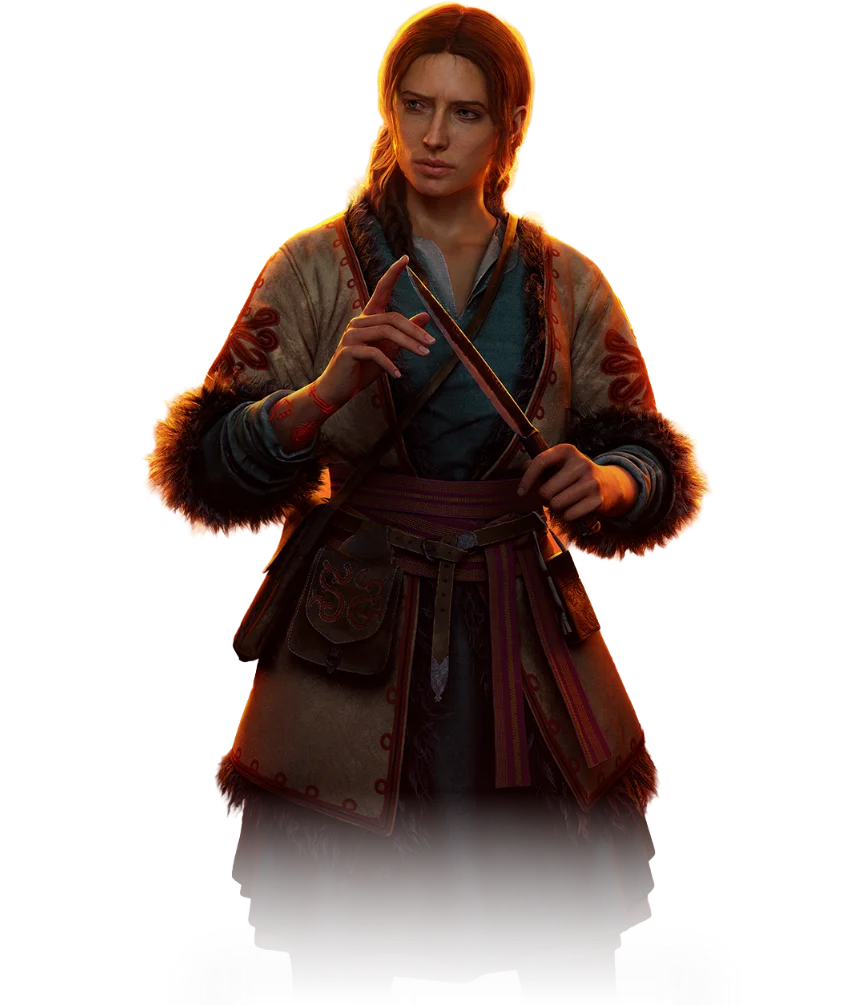 Official character artwork of Anca in a medieval dress